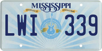 MS license plate LWI339