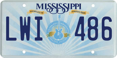 MS license plate LWI486