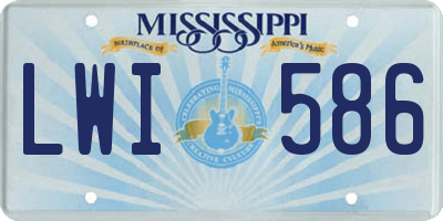 MS license plate LWI586