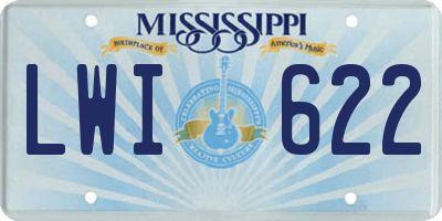 MS license plate LWI622