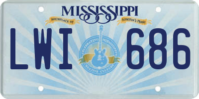 MS license plate LWI686