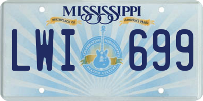 MS license plate LWI699