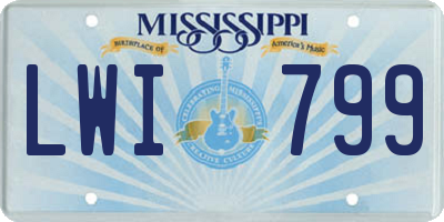 MS license plate LWI799