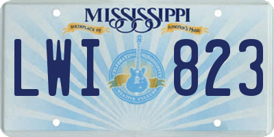 MS license plate LWI823