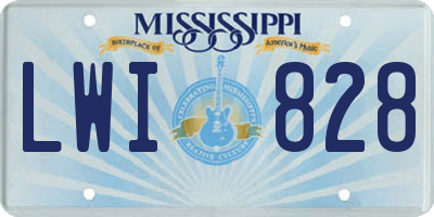 MS license plate LWI828
