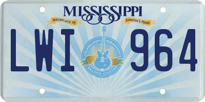 MS license plate LWI964