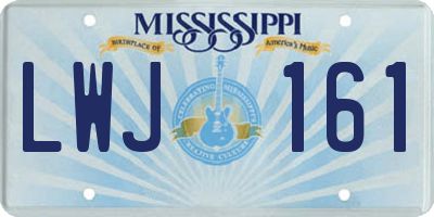 MS license plate LWJ161