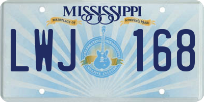 MS license plate LWJ168
