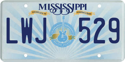 MS license plate LWJ529