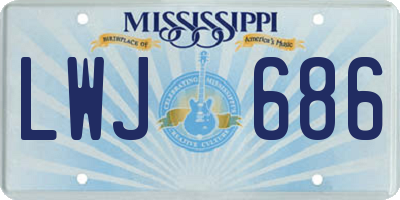 MS license plate LWJ686