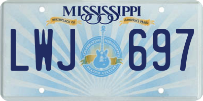 MS license plate LWJ697
