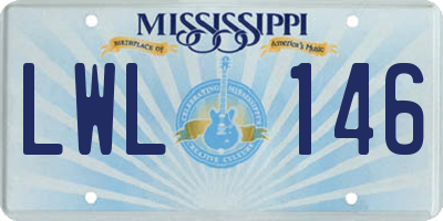 MS license plate LWL146