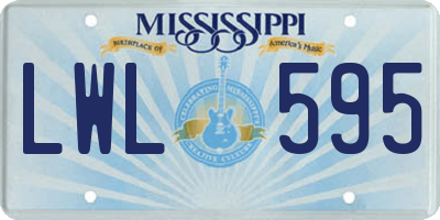 MS license plate LWL595