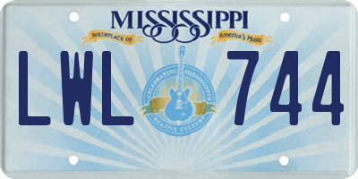 MS license plate LWL744
