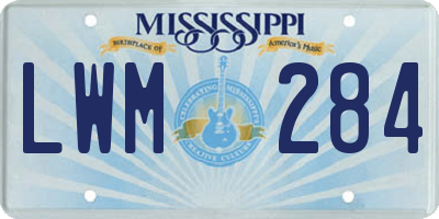 MS license plate LWM284