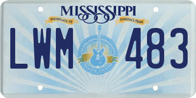 MS license plate LWM483