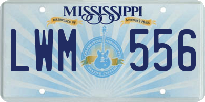 MS license plate LWM556