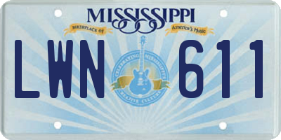 MS license plate LWN611