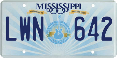 MS license plate LWN642