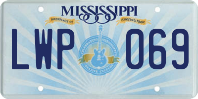 MS license plate LWP069