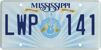 MS license plate LWP141