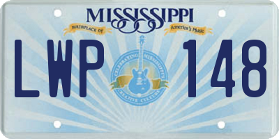 MS license plate LWP148