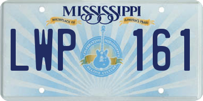 MS license plate LWP161