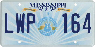 MS license plate LWP164