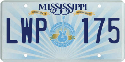 MS license plate LWP175