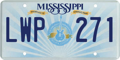 MS license plate LWP271
