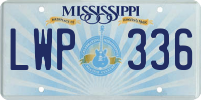 MS license plate LWP336
