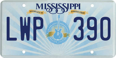 MS license plate LWP390