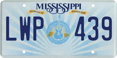 MS license plate LWP439