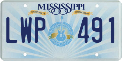 MS license plate LWP491
