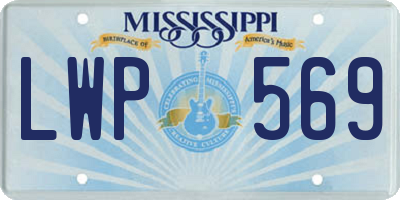 MS license plate LWP569
