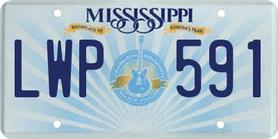 MS license plate LWP591