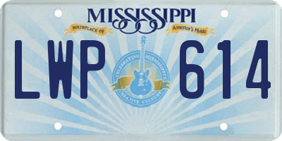 MS license plate LWP614