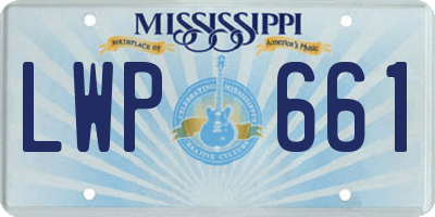 MS license plate LWP661
