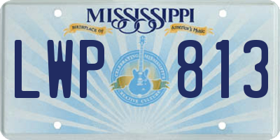 MS license plate LWP813