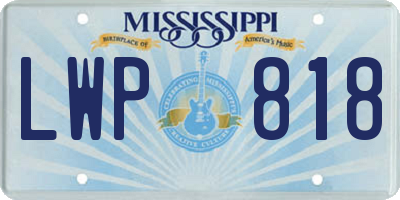 MS license plate LWP818