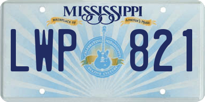 MS license plate LWP821