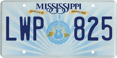 MS license plate LWP825