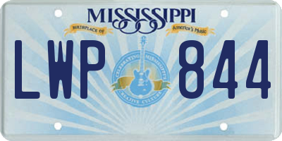 MS license plate LWP844