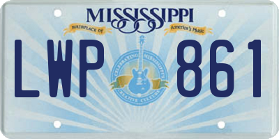 MS license plate LWP861