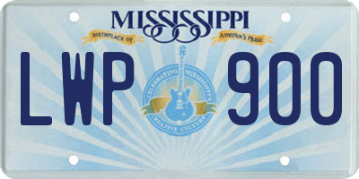 MS license plate LWP900