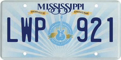 MS license plate LWP921
