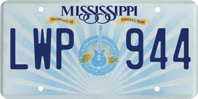 MS license plate LWP944