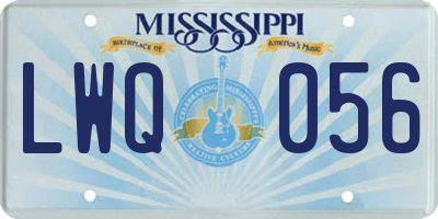 MS license plate LWQ056