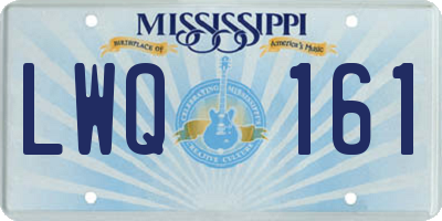 MS license plate LWQ161