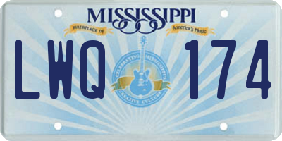 MS license plate LWQ174